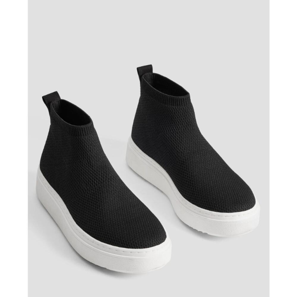 Eileen Fisher 'Polis' Black Recycled Stretch Knit Sneaker Size 9.5